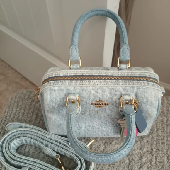 Coach Loved Denim Mini Satchel Authentic Mint Condition - Picture 4 of 4